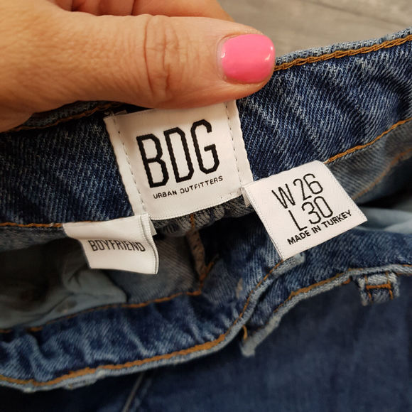 Urban Outfitters BDG Boyfriend Jeans W26 L30 UK 8 BLue Mid Rise Relaxed Fit BNWT - Picture 9 of 10